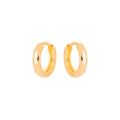 Brinco argolinha articulada lisa banhado a ouro 18k ARAU Jóias
