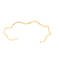 Bracelete ondulado banhado a ouro 18k ARAU Jóias