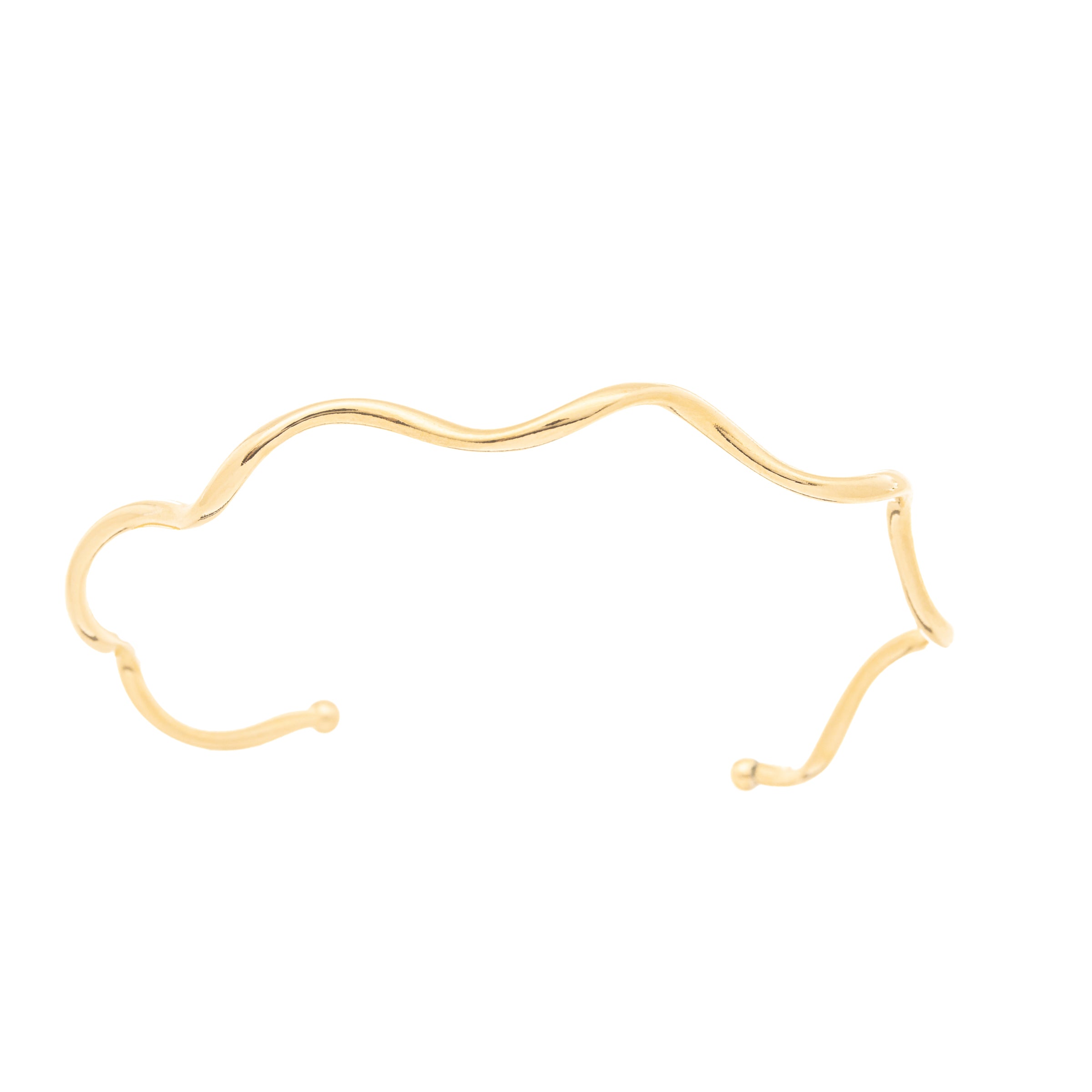 Bracelete ondulado banhado a ouro 18k ARAU Jóias