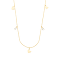 Choker Corações e Gotas coração banhado a ouro 18k ARAU Jóias