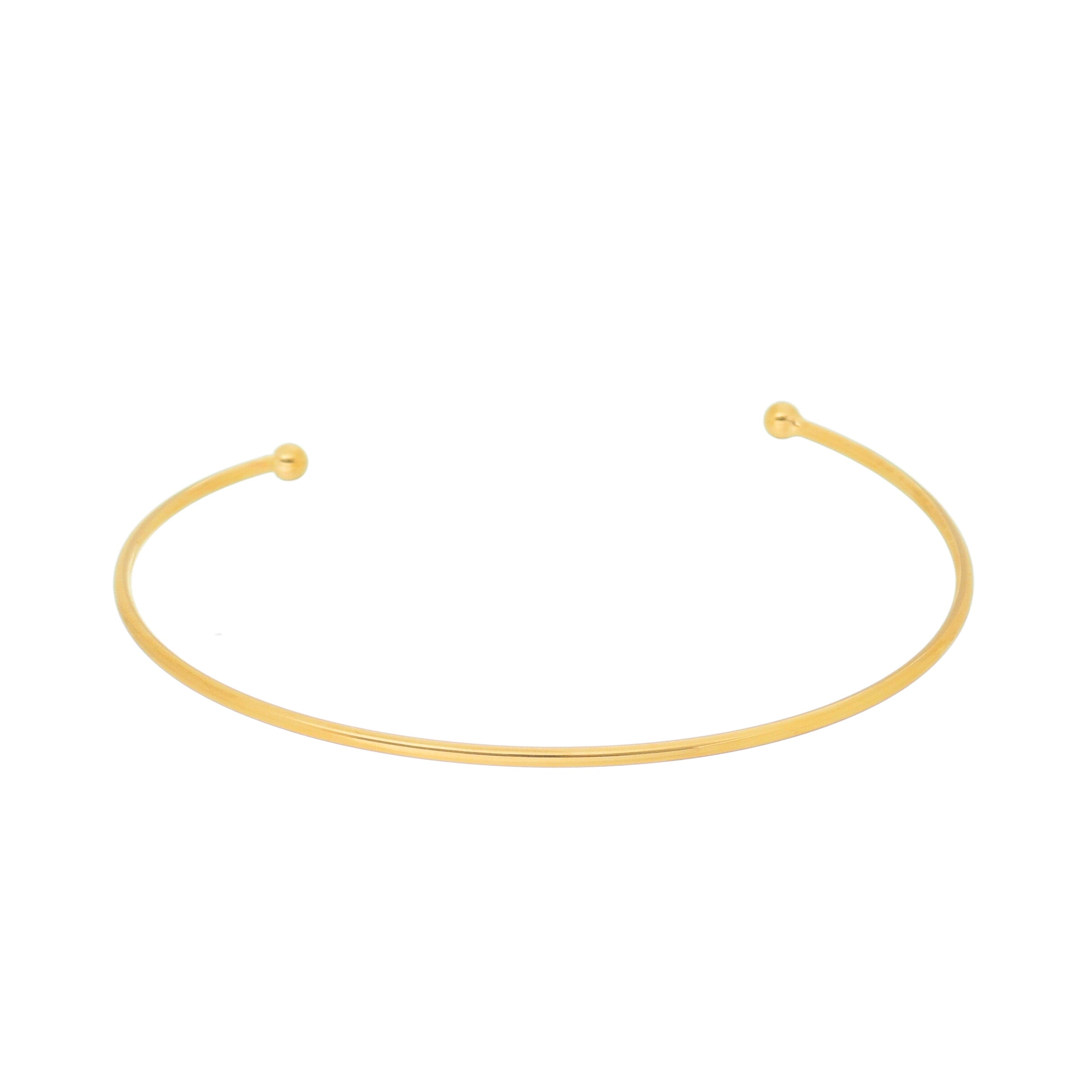 Bracelete com bolinha banhado a ouro 18k ARAU Jóias