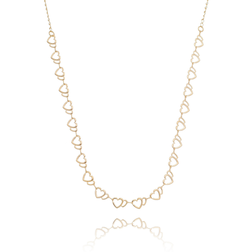 Choker de Corações Entrelaçados banhado a ouro 18k ARAU Jóias