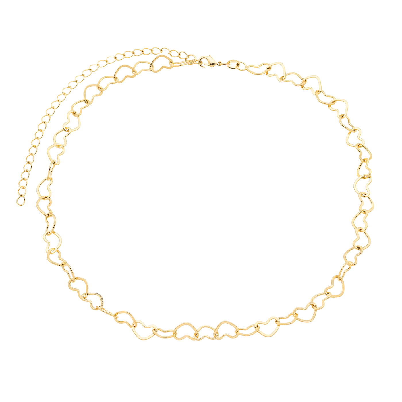 Choker de Corações Vazados banhado a ouro 18k ARAU Jóias