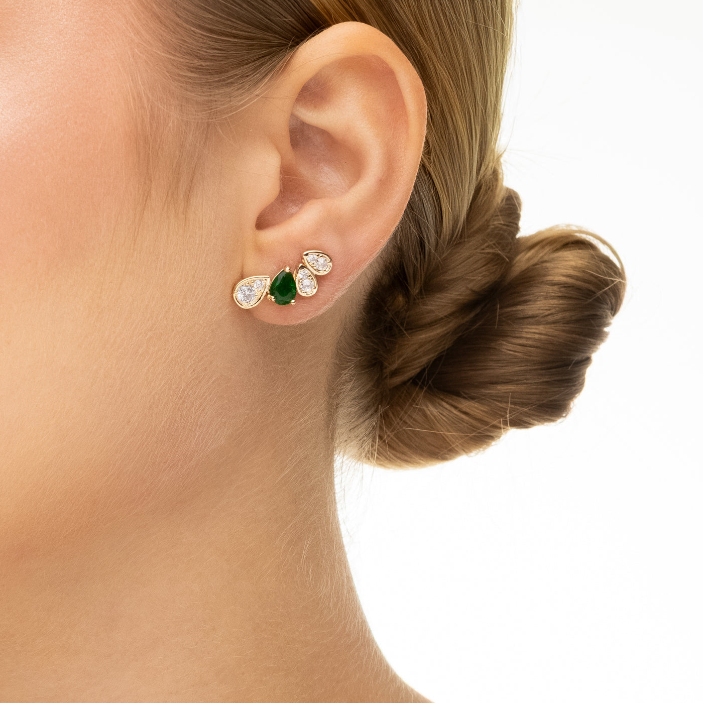 Brinco Ear Cuff de gotas banhado a ouro 18k ARAU Jóias