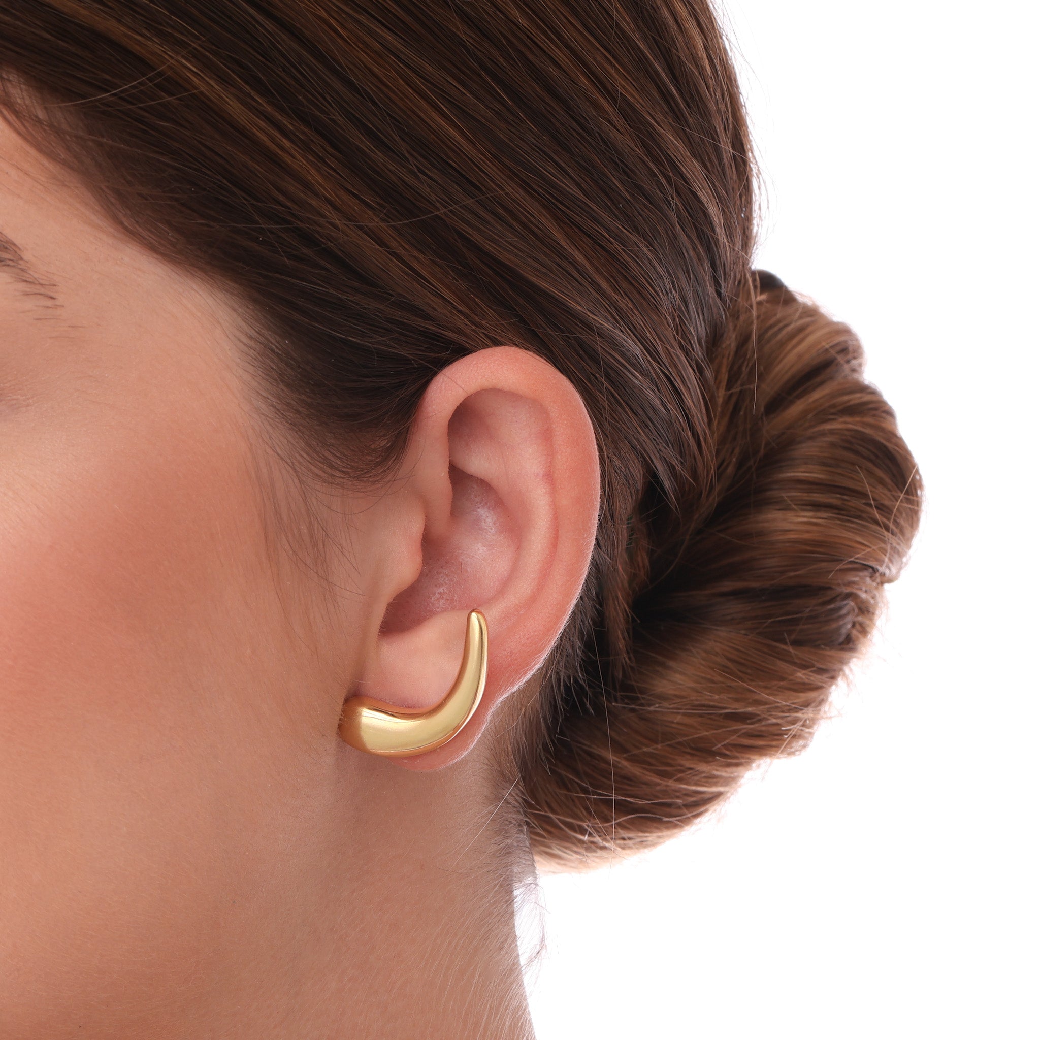 Brinco Ear Cuff de gota banhado a ouro 18k ARAU Jóias