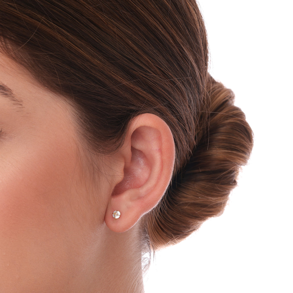 Brinco de ponto de luz banhado a ouro 18k ARAU Jóias