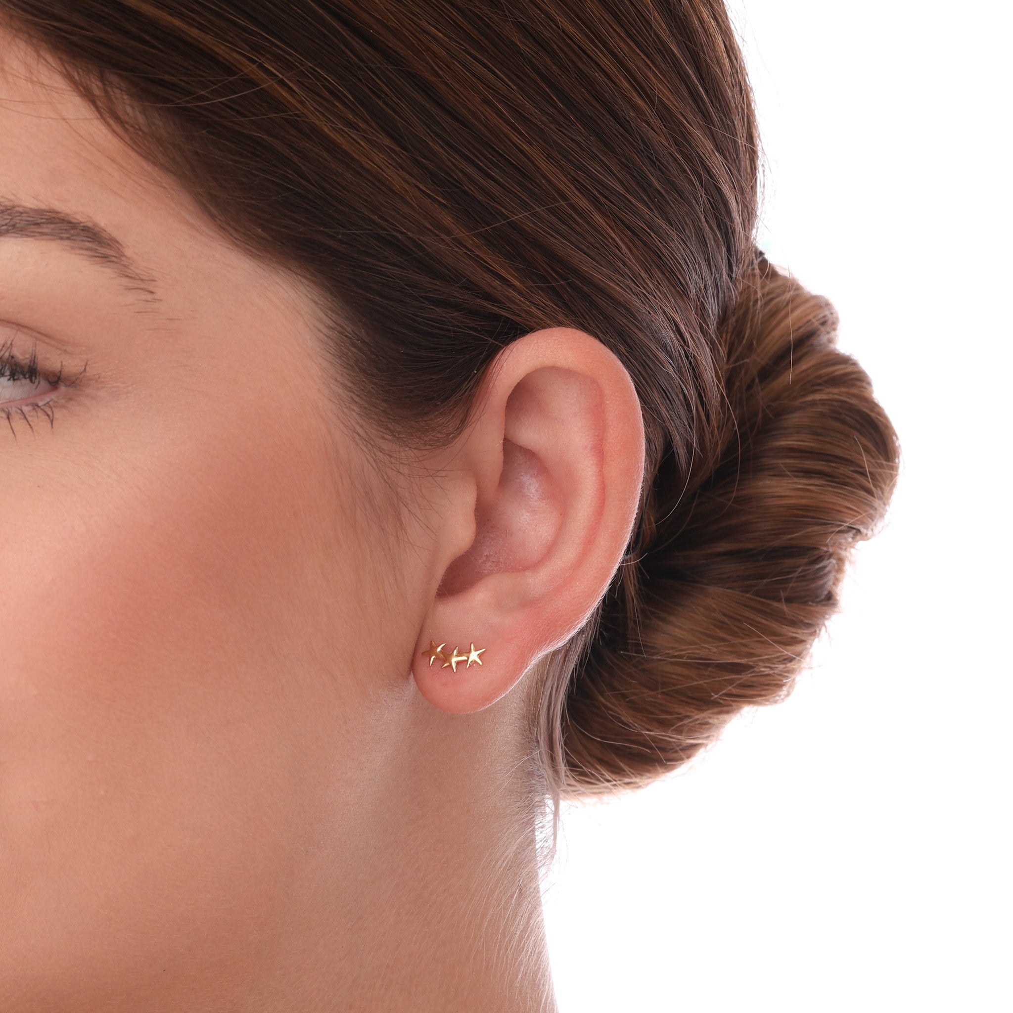 Brinco de estrelas banhado a ouro 18k ARAU Jóias