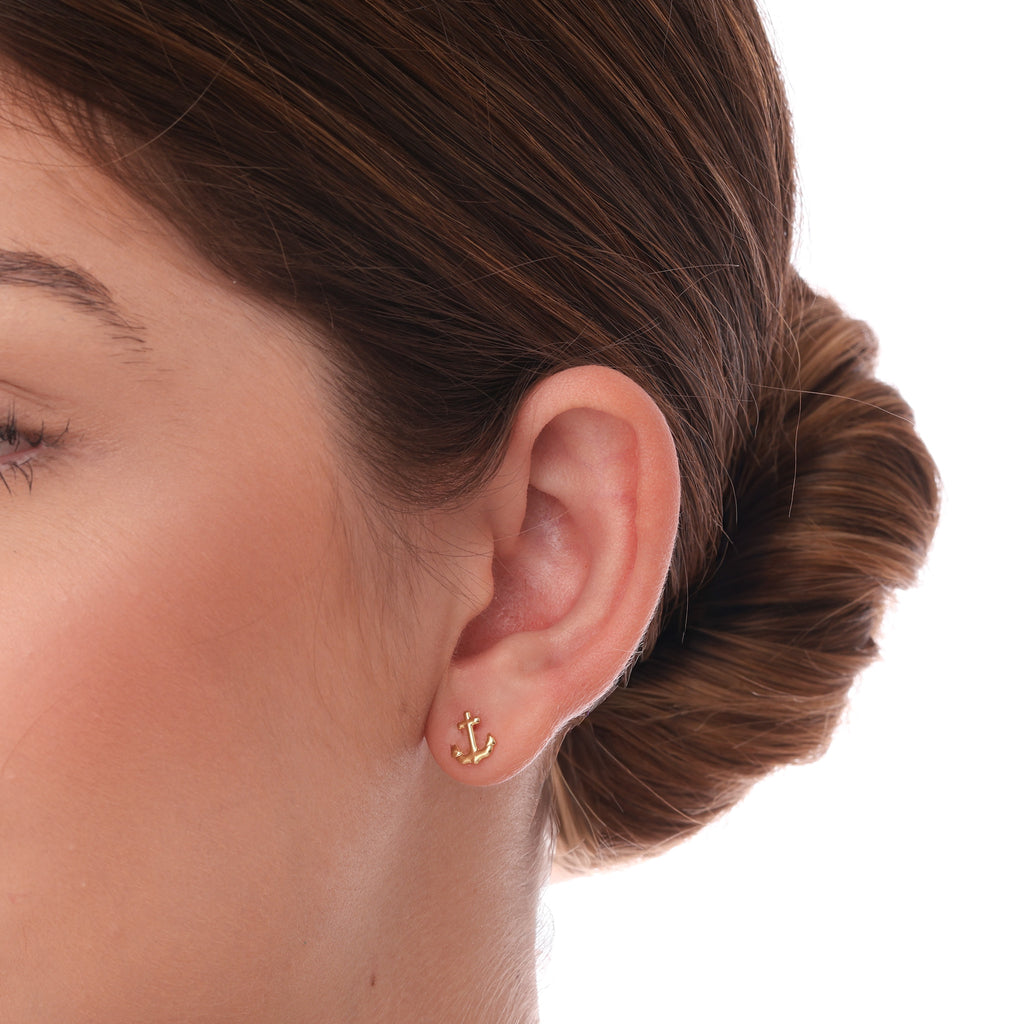 Brinco de âncora banhado a ouro 18k ARAU Jóias