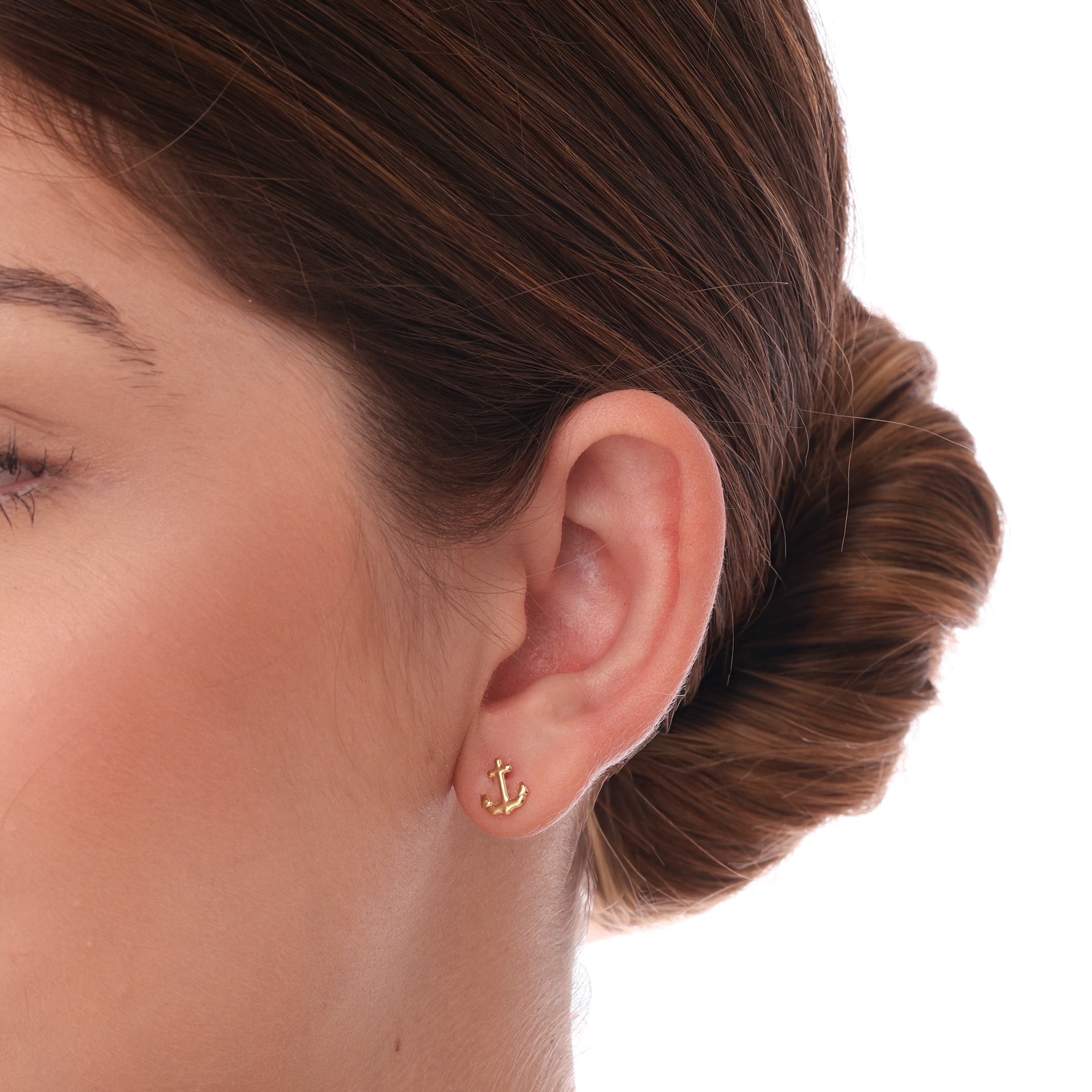 Brinco de âncora banhado a ouro 18k ARAU Jóias