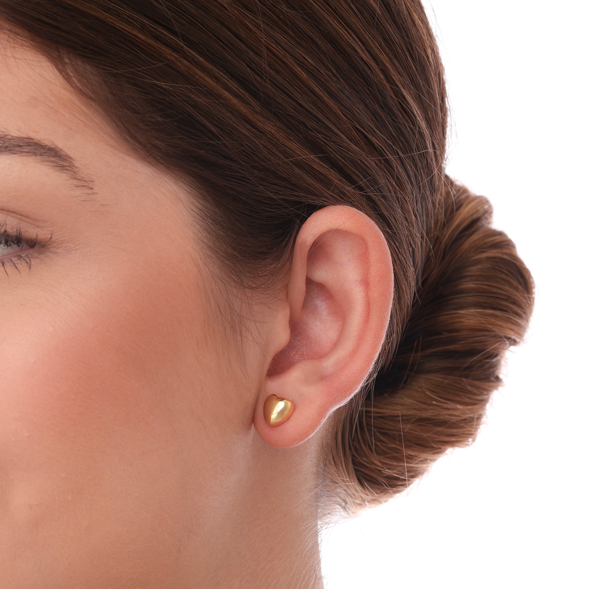 Brinco de coração banhado a ouro 18k ARAU Jóias