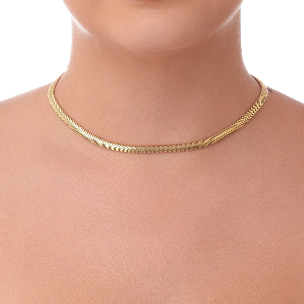 Choker Lisa banhada a ouro 18k ARAU Jóias