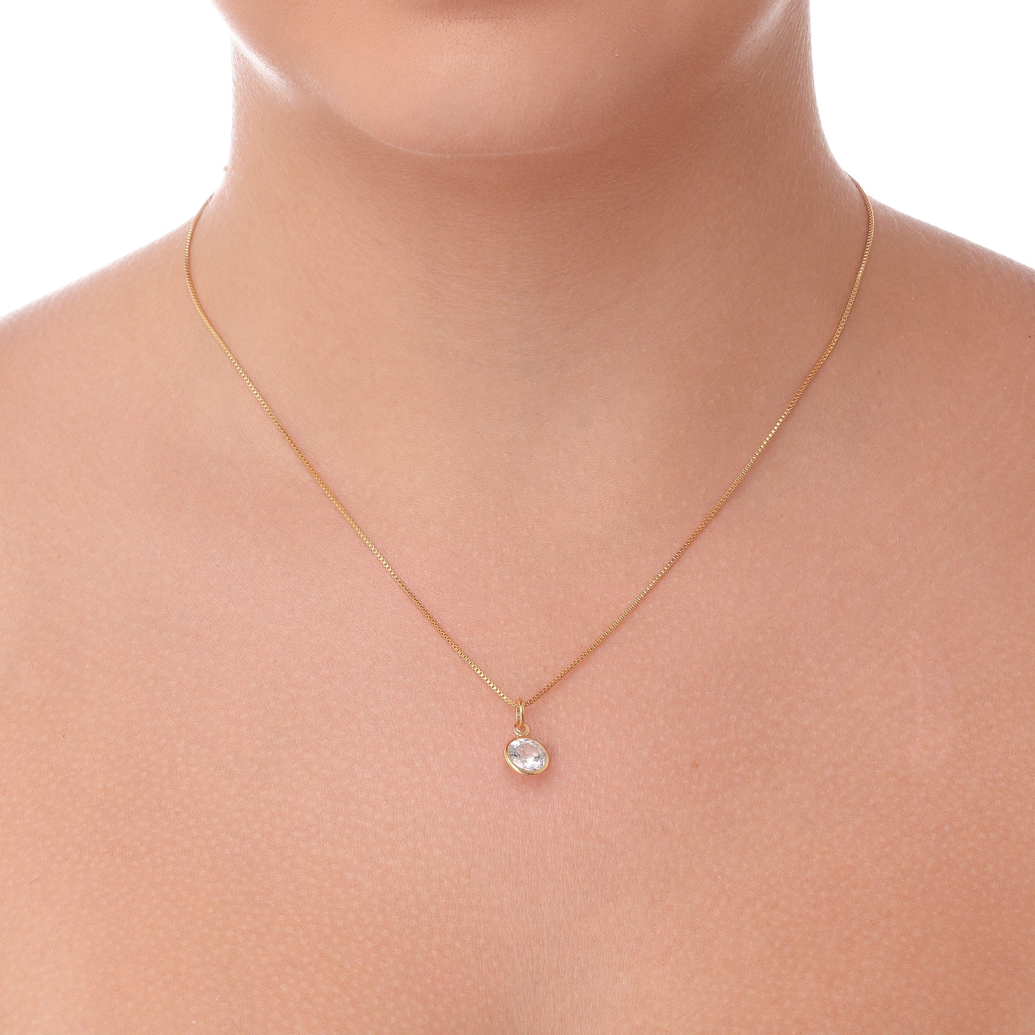 Colar de Ponto de Luz banhado a ouro 18k ARAU Jóias