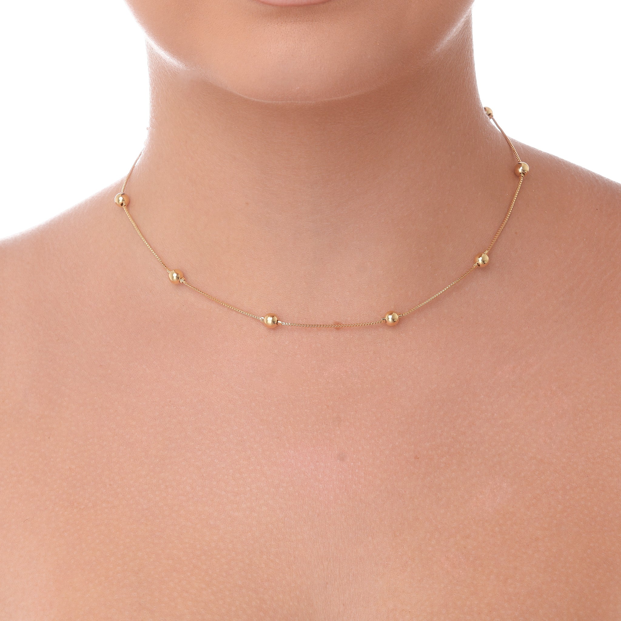 Choker de Bolinhas banhado a ouro 18k ARAU Jóias