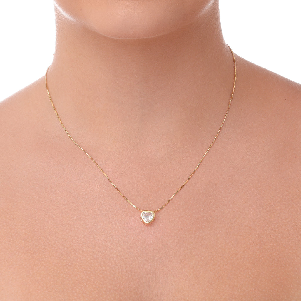 Colar de Coração banhado a ouro 18k ARAU Jóias