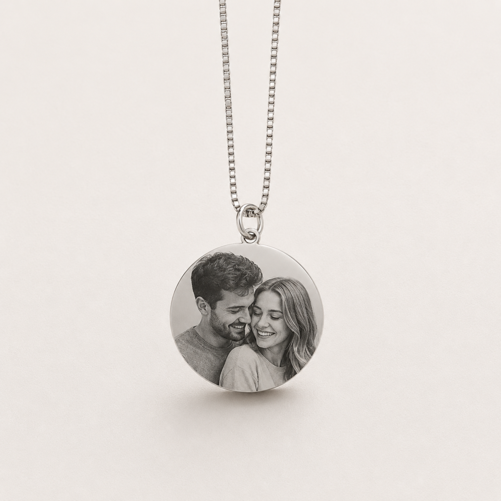 Colar Personalizado com Foto Gravada em Aço Inox