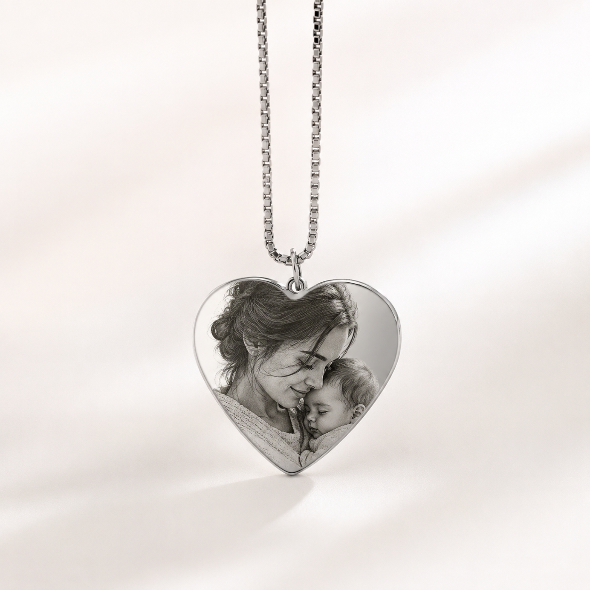 Colar Personalizado com Foto Gravada em Aço Inox