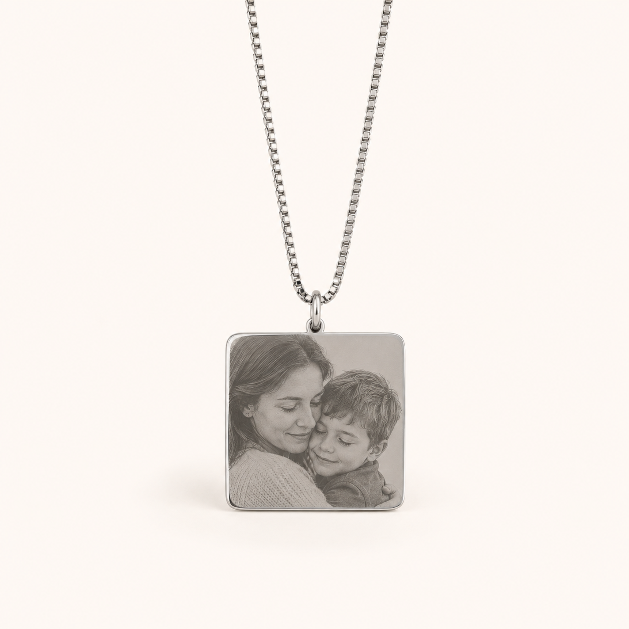 Colar Personalizado com Foto Gravada em Aço Inox