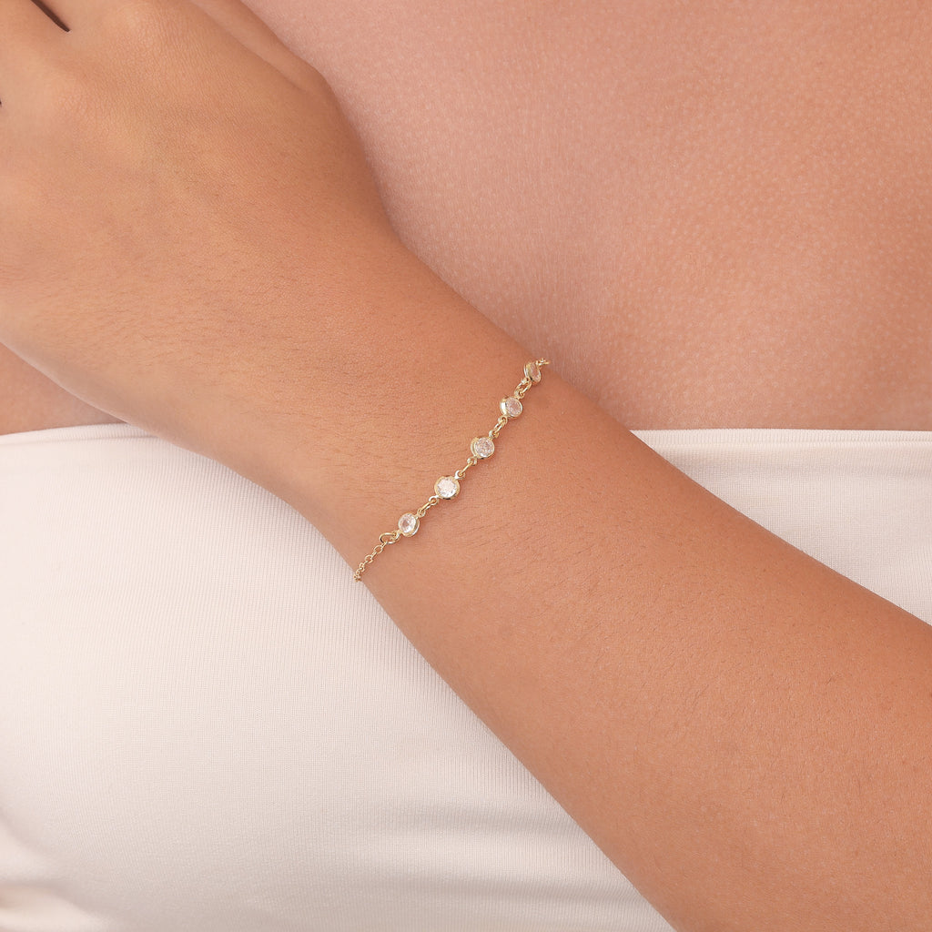 Pulseira com Pontos de Luz banhada a ouro 18k ARAU Jóias