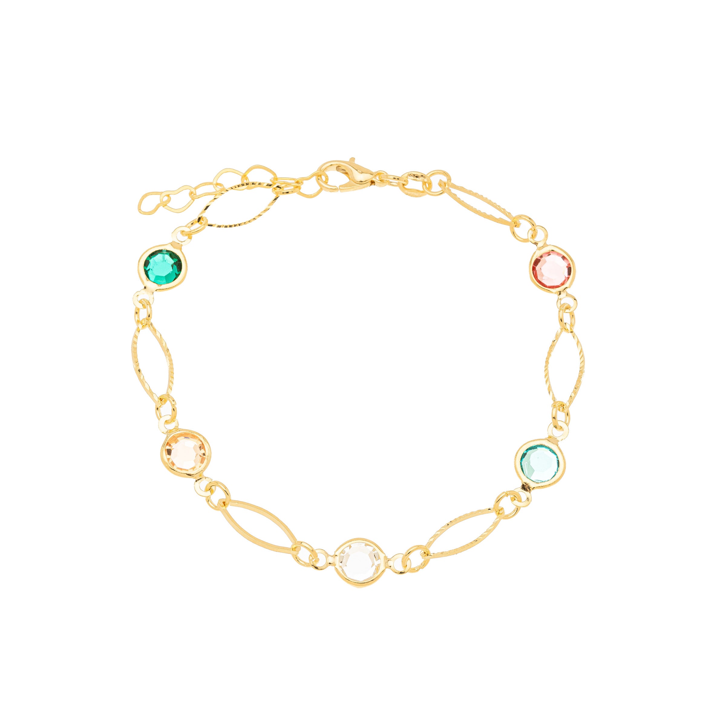 Pulseira de Elos e Pontos de Luz banhada a ouro 18k ARAU Jóias