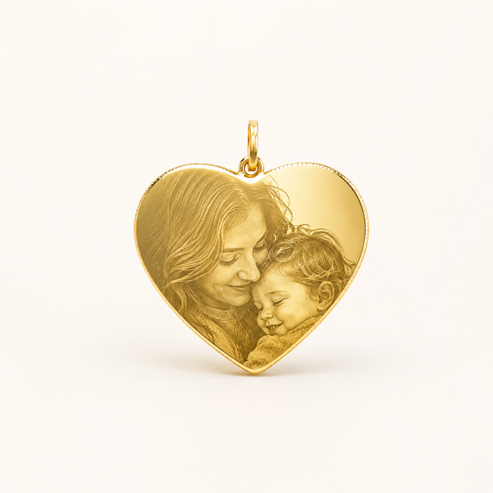 Pingente Personalizado com Foto Gravada Banhado a Ouro 18k
