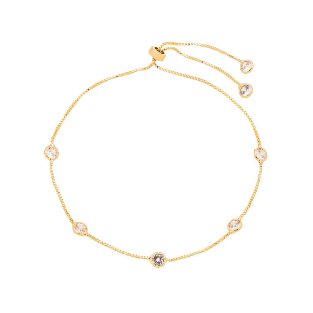 Pulseira Regulável com Pontos de Luz banhada a ouro 18k ARAU Jóias