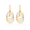Brinco de círculos banhado a ouro 18k ARAU Jóias